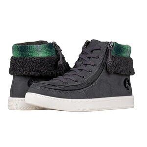 NEW Billy Footwear Womens Cuff Sneaker Adaptive Boot Charcoal Size 9 M KF193